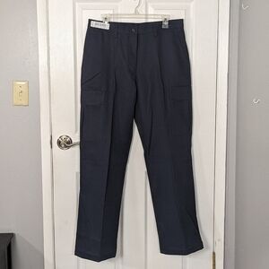 NWT Edwards Garment Utility Chino Cargo Pants in‎ Navy Blue Size 12 UL